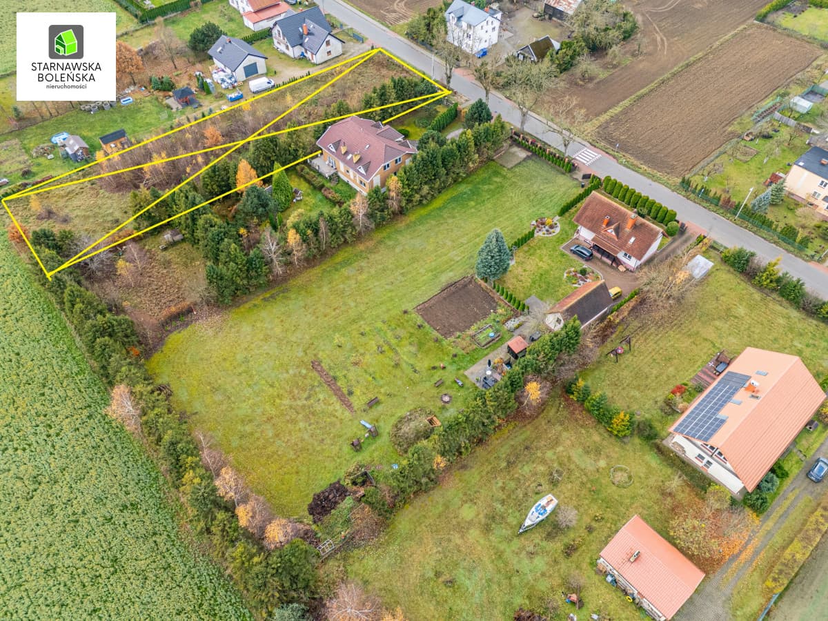 Działka, 2438 m², Leźno